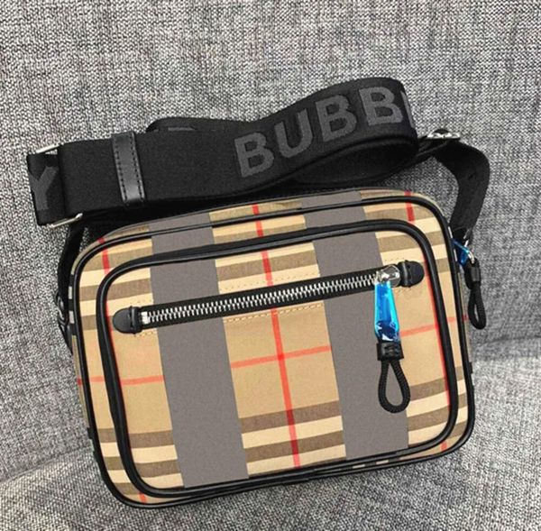 Designer Camera Square TB Check Stripes Sac à bandoulière Luxe Classique Vintage Hot Nylon Cuir Femmes Hommes Sacs à main Pochette Sac à main Fourre-tout Sacs en toile d'embrayage