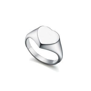 Modeontwerper Signet Band Rings maat 5 6 7 8 9 Silver Classic Letter Simple Oorrings eerste dames dames sieraden oorrel voor 309p