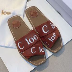Modeontwerper slippers sliders Summer Hot Beach Sandals Flat Mules The Simple Design Summer Brede Flat Slipper 34-45