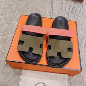 Modeontwerper slippers slides topkwaliteit platform sandalen heren zomer sliders schoenen klassiek merk casual vrouw buiten slipper strand echt leer AAA1239