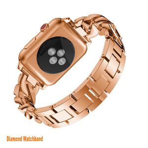 Bracelets de bracelet de montre en acier inoxydable de créateur de mode pour montre Apple 45mm 44mm 42mm 41mm 40mm 38mm montres intelligentes bracelet en métal pour iWatch 8 7 6 5 4 3 2 1 bandes Bracelets bandes