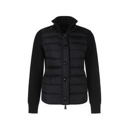 Créateur de mode col montant femmes doudoune bras logo veste en tricot Snap-Fastener Design veste tricotée manteau chaud d'hiver taille S--305f