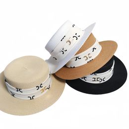 Modeontwerper gestreepte vouwstro hoed emmer hoed dames zomerse reis wijd rand bamboe hoed dames strand zon cap handgemaakte vissershoed