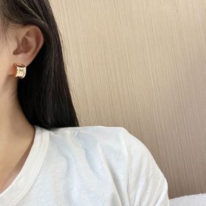 Modeontwerper Stud Dames kettingring 9918 VOV Eenvoudig goud Zilver roos 925s Hypoallergeen oorbellen 5 mm hoepel oorbellen voor vrouw Luxe sieraden hete oorbel