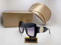 Lunettes de soleil de styliste surdimensionnées carrées pour femmes et hommes, verres de soleil UV400, lentille unisexe avec boîte