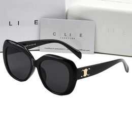 Modeontwerper zonnebril CEL 40238 Merk heren- en damesklein geperst frame ovale bril Premium UV 400 gepolariseerde zonnebril met doos