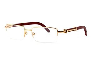 Modeontwerper zonnebril voor vrouwen gepolariseerd 2022 luxe merkglazen mannen piloot zonnebril UV400 bril goud metaal half frame hout p mdgh