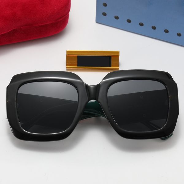 Модельер солнцезащитные очки для женщин Дизайн с защитой от ультрафиолета Поляризованные солнцезащитные очки с боковыми буквами Солнцезащитные очки Мужские очки Lunette Очки с коробкой