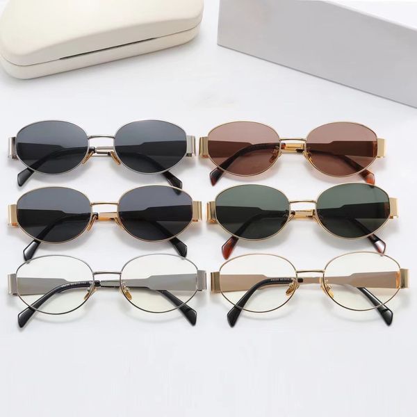 Lunettes de soleil créatrices de mode Goggle Beach Sun Gernes pour homme Femme Eyeglass 8 couleurs UV400 Protection Designer Eyewear avec étui