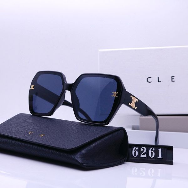 Lunettes de soleil de créateur de mode Luxury CEL Marque et femmes Small Small Sheezed Frame Premium UV400 Retro Sunglasses avec boîte CEL6261-HY