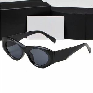 Modeontwerper zonnebril dames luxe merk kleine goggle strand zonnebril voor man vrouwelijke bril 15 kleuren hoogwaardige ovale zonnebril met doos