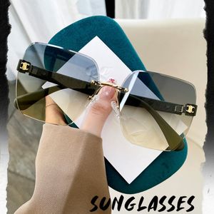 Gafas de sol de diseñador de moda Mujeres Hombres Gafas de sol Triomphe Gafas cuadradas sin marco Ocio Espejo de playa UV Gafas de lujo gafas el sol de mujer Lunettes de soleil
