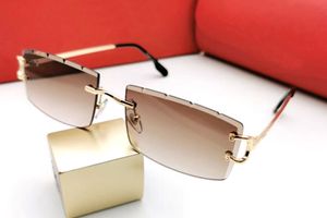 Fashion Designer Zonnebrillen voor Dames Mens Carter Buffs Bril Brand Design Sun Square Echte Buffelhoorn Bril Man Vintage Brillen Randloos Carti Glas