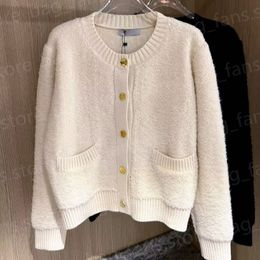 Modedesigner-Pullover für Damen, warme Strickjacke mit ausgehöhlten Oberteilen 24495