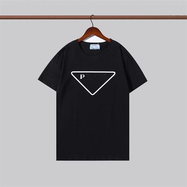 T-shirts de créateurs de mode hommes femmes T-shirts d'été unisexe à manches courtes col rond surdimensionné Triangle inversé T-shirts S-3XL317Y