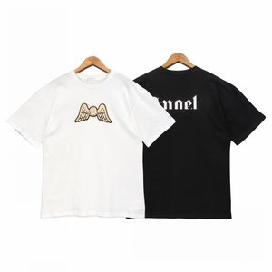 Créateur de mode t-shirts T-shirts Ailes de velours T-shirts Impression de lettres Hommes Femmes Col rond T-shirts Printemps Été High Street Style Quality Top