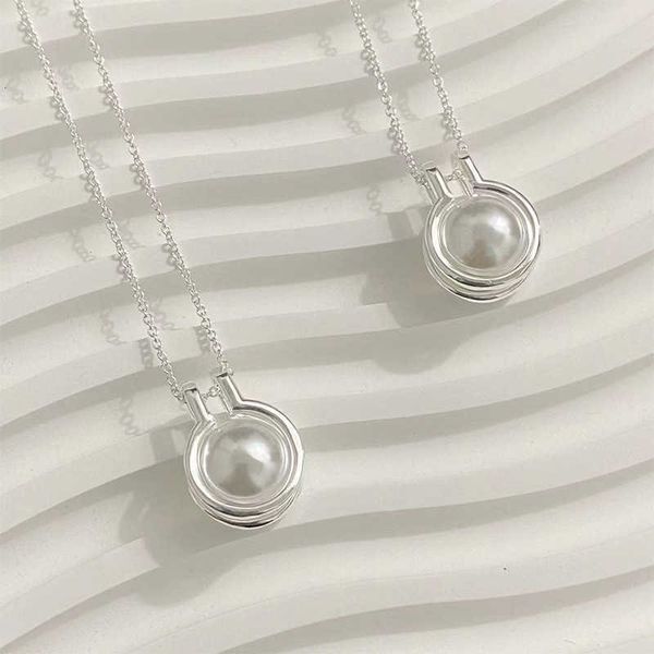 Diseñador de moda tiff necklace top T Family s925 Sterling Silver Collar de perlas para mujer Versátil de alto grado