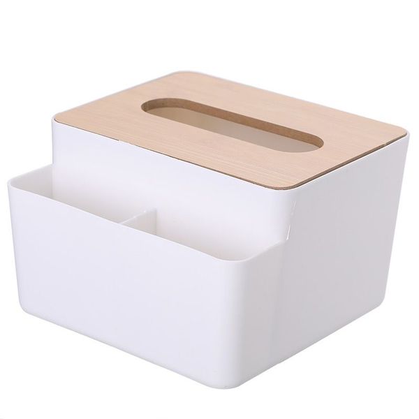 Caja de pañuelos de diseñador de moda, caja de papel higiénico con cubierta de madera, servilletero de madera maciza, dispensador de coche para el hogar con estilo Simple