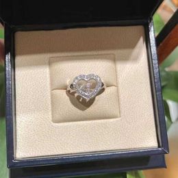 Fashion Designer Top Quality Xiao Family Ring V Gold plaqué 18k Full Diamond Love Trois diamants Sun Moon Star Sky Chopin Straitement