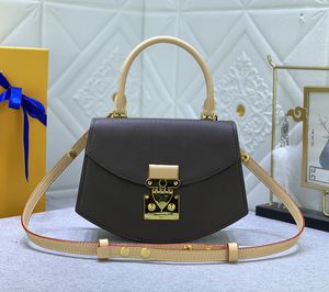 Modeontwerper draagtas luxe dames handtassen van topkwaliteit bloemenletters bruin lederen crossbody tassen dames mini sling schoudertemperaturen