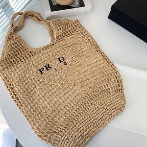 Modeontwerper tote Raffias strand Strand opbergtas Geweven damestas Heren Stro driehoekige tas Luxe handtas Cross Body tas Klassieke reisschoudertas Shopper tas