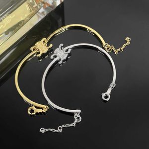 Modeontwerper Triumphal Arch Gold Patroon Bracelet Girls Hoogwaardige roestvrijstalen zilveren armband voor dames sieradencadeau