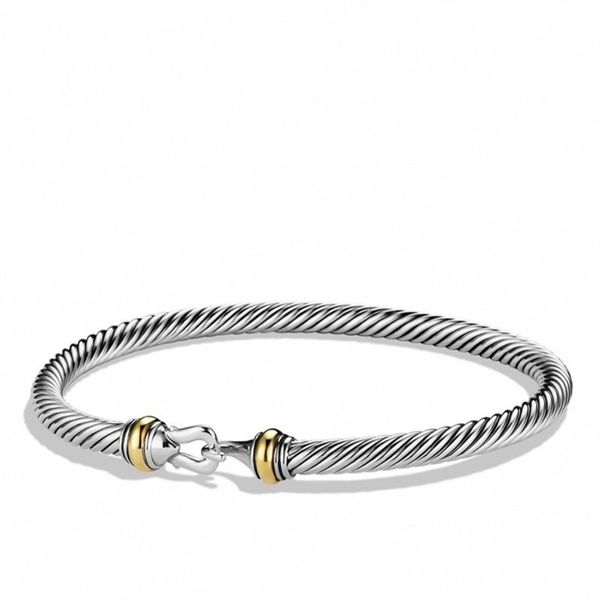 Diseñador de moda Pulsera torcida Pulseras de lujo Joyería de acero inoxidable Mujer Oro Plata Perla Cruz Brazalete de diamantes para hombres Fiesta Regalo de boda al por mayor