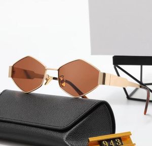 créateur de mode Vintage Hexagon Sunglasses femme homme de haute qualité Mouvement extérieur Lunettes de soleil imperméables 6 couleurs avec boîte Choosable