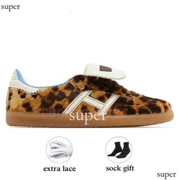 Créateur de mode Pays de Galles Bonner Nylon Marron OG Casual Sambaba Sneaker Poney Léopard Sambae Baskets Sporty Riche Blanc Noir Rouge Chaussures Plat Sports Adiddas Gazelle 767