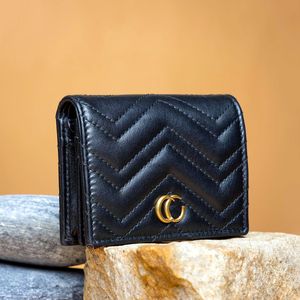 Marmont Ophidia Luxurys pour hommes Designer en cuir 7a porte-carte sac à main porte-passeport Homme porte-passeport pliant le portefeuille de carte