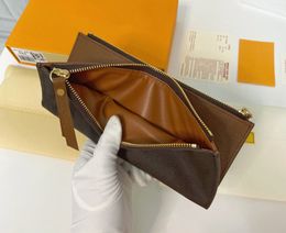 Carteras de diseñador de moda monedero Adele de lujo para hombre embrague para mujer Monogramas de alta calidad monederos con cremallera monederos para mujer titular de la tarjeta delgada caja original estilo bolsa doble