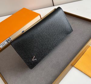 Portefeuilles de créateurs de mode sac à main de luxe Brazza hommes femmes pochettes en cuir monogrammes de haute qualité porte-monnaie longs porte-cartes minces boîte d'origine sac à poussière # 665