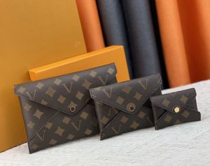 Portefeuilles de créateurs de mode de luxe Brazza bourse hommes femmes pochettes haute qualité fleur lettre porte-monnaie porte-cartes longs avec boîte d'origine sac à poussière 62034-3
