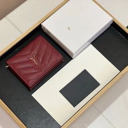 Modeontwerper portemonnees luxe kaviaar lederen creditcardhouder portemonnee tassen goud Hardware dames van Zippy portemonnees met originele doos stofzak