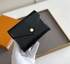 Portefeuilles de créateurs de mode sac à main de luxe Empreinte pochette en cuir verni pour femme Haute qualité Monogrammes courts dames porte-cartes porte-monnaie boîte d'origine sac à poussière