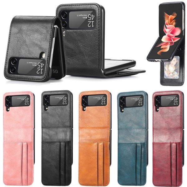 Portefeuilles de créateurs de mode étuis en cuir pour téléphone pour samsung galaxy z flip1 2 3 4 5g carte PC gaufrée et porte-stylo poche de luxe anti-sismique anti-goutte couverture de téléphone portable