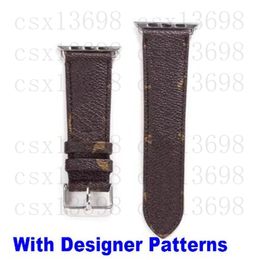 Fashion Designer horlogebandriem voor Apple Series 1 2 3 4 5 6 7 38 mm 40 mm 41 mm 42 mm 44 mm 45 mm 49 mm PU-leer Slimme horloges Vervanging met adapterconnector