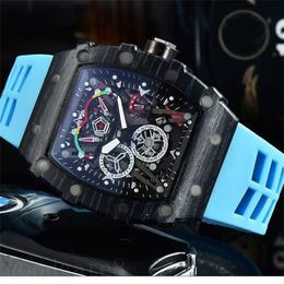 Modeontwerper horloge voor mannen skeleton dameshorloges high-end perfecte originaliteit reloj vrije tijd veelkleurige siliconen band luxe horloge zakelijke stijl xb11 C23