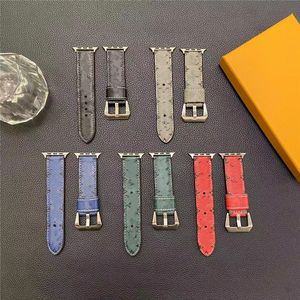 Bracelets de montre de créateur de mode 38mm 40mm 41mm 42mm 44mm 45mm 49mm pour montres intelligentes série 9 8 7 6 5 4 3 bandes en cuir gaufré bandes de luxe bracelet de montre