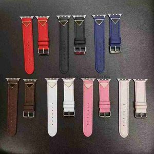 Bracelets de montre de créateurs de mode pour Apple Watch Band 42 38 40 41 44 45 49 mm iwatchs 8 7 6 5 4 3 2 bandes de luxe pour homme et femme en cuir avec lettres imprimées