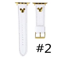 Sangle de manchette de créatrice de mode pour iPhone Watch Band 41mm 42mm 38mm 40mm 44mm 45 mm iwatch 2 3 4 5 6 7 bandes Bracelet en cuir ST5943023