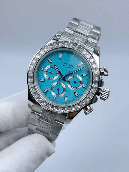 Design de mode montres pour hommes montrez Top Qualtiy 40 mm Diamond lunette automatique Mécanique Men de bracelet