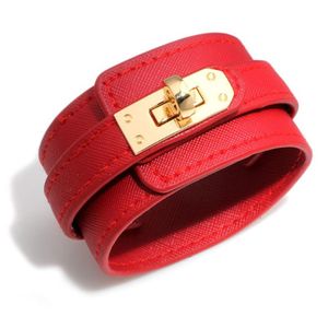 Designer de mode large bracelets en cuir manchettes pour femmes boucle en métal grand bracelet de charme léopard filles bracelets bijoux cadeaux265R