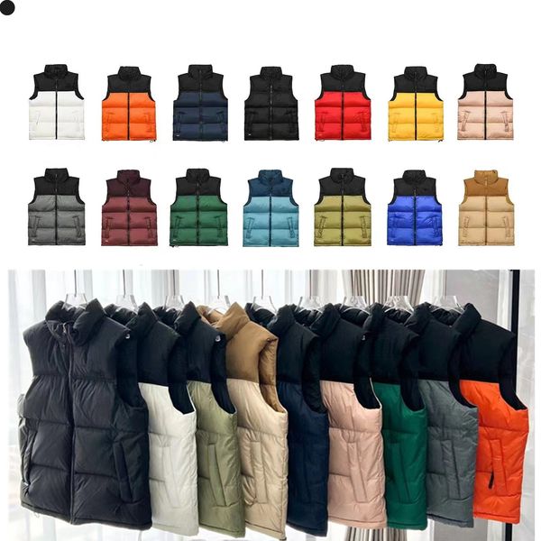 Créateur de mode hiver hommes gilet classiques vestes en bas pour hommes pour femmes mens sans manchette sans manchette