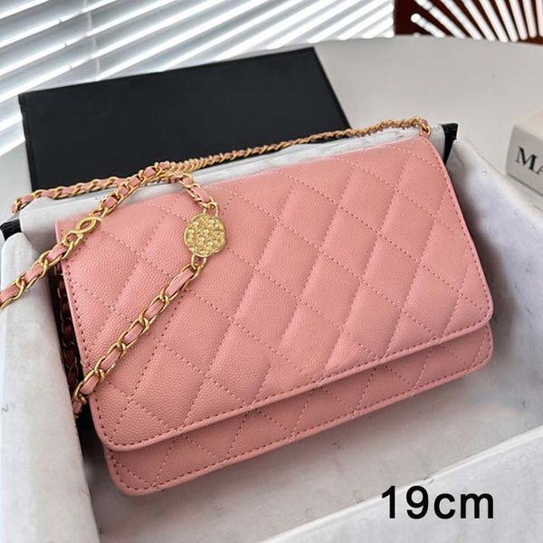 Diseñador de moda bolso de mujer bolso de hombro de mujer Bolsos clásicos último color bolso de cadena de mujer Mujer de cuerpo cruzado Versátil Bolso de mensajero liso bolso cruzado