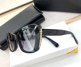 Modeontwerper 5481 zonnebril voor dames prachtige parelinlegrand cat eye-vorm acetaat bril elegante avant-garde stijl anti-ultraviolet geleverd met etui