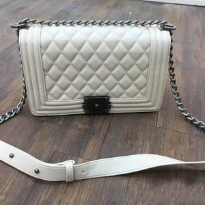 Modeontwerper vrouwen tas crossbody messenger schouderketting tassen van goede kwaliteit leer portemonnees dames hoge capaciteit v-shape rhombic gri 238n