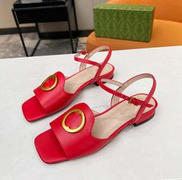 Diseñador de moda, sandalias de playa para mujer, plataforma bordada, chanclas, mocasines, zapatos planos de verano, sandalias para mujer, talla 35-43