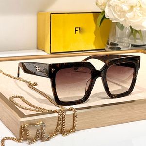 Diseñador de moda para mujer, gafas de sol cuadradas de gran tamaño, gafas de sol Roma hechas de acetato negro, gafas cuadradas para mujer con cadena 40101