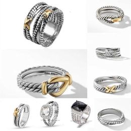 Modeontwerper Dames Dy Ring Luxe Ringen Vintage designer DY Sieraden voor mannen Trouwring met diamanten steen Valentijnsdag Cadeau groothandel maat 6-9